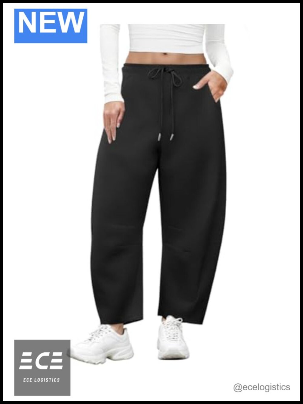 Plus Size Barrel Sweatpants Baggy Wide Leg Drawstring Lounge Pants with Pockets